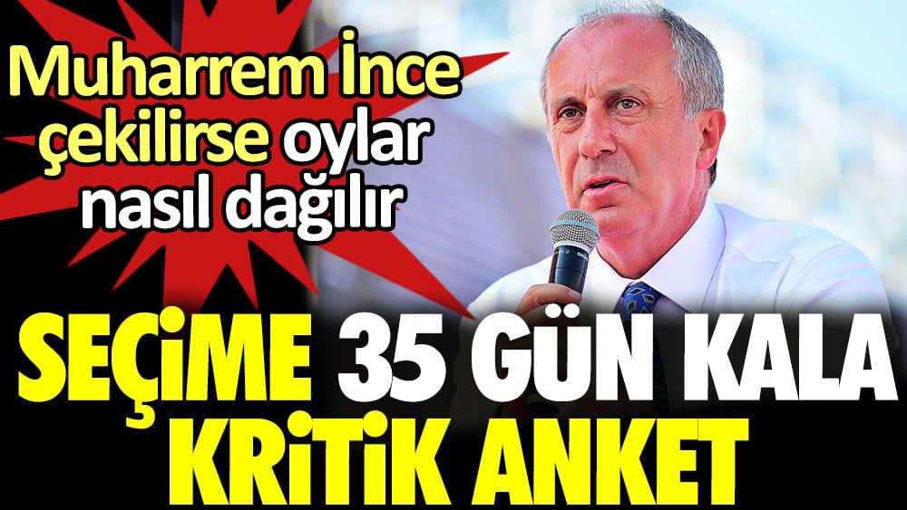 Muharrem İnce çekilirse oylar nasıl dağılır? Seçime 35 gün kala kritik anket