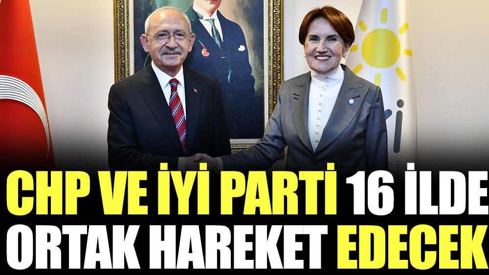 CHP ve İYİ Parti 16 ilde ortak hareket edecek