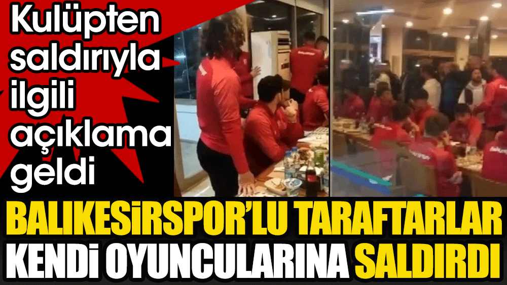 Balıkesirsporlu futbolculara yemek yerken kendi taraftarları saldırdı. Sen misin yemek yiyen