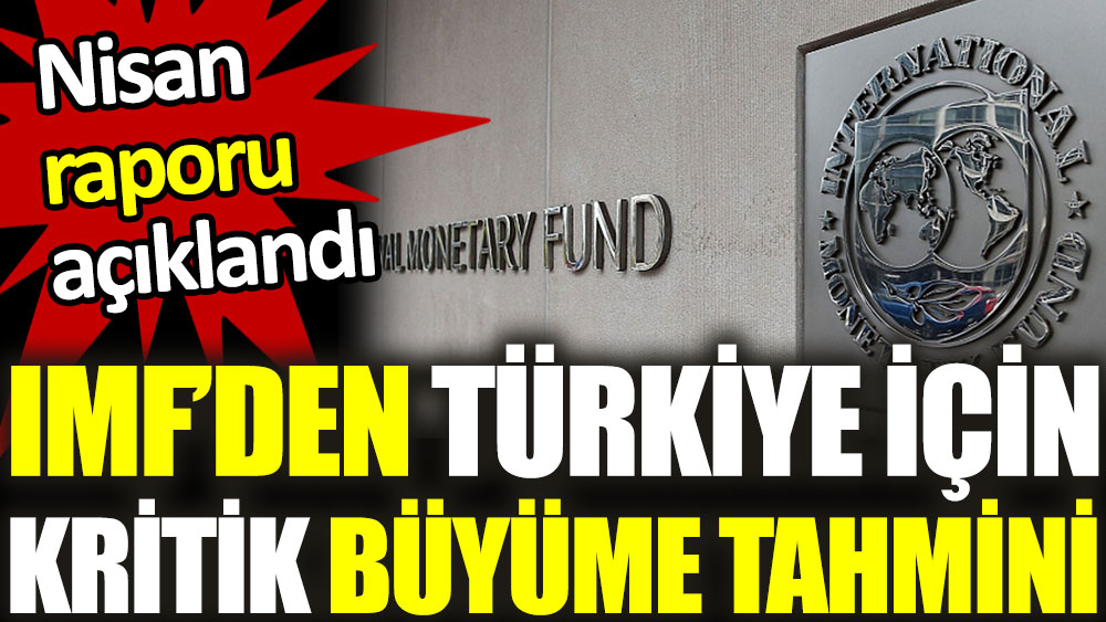 IMF'den Türkiye için kritik büyüme tahmini. Nisan ayı raporu açıklandı