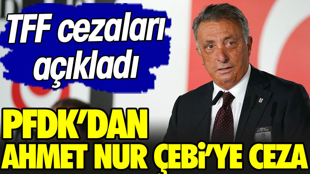 PFDK'dan Ahmet Nur Çebi'ye ceza