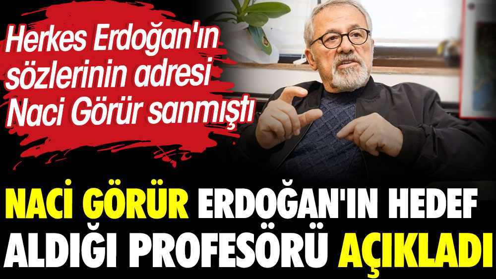 Naci Görür Erdoğan'ın hedef aldığı profesörü açıkladı. Herkes Erdoğan'ın sözlerinin adresi Naci Görür sanmıştı
