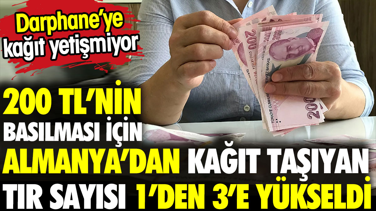 200 TL nin Bas lmas I in Almanya dan Ka t Ta yan TIR Say s 1 den 3 