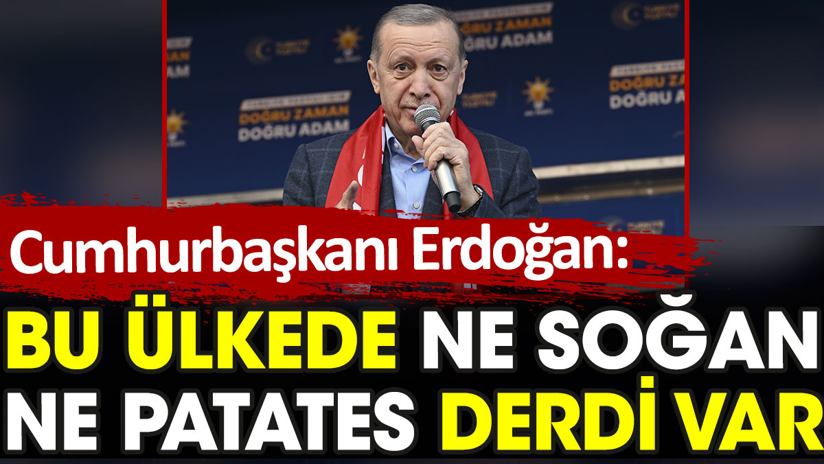 Erdoğan: Bu ülkede ne soğan ne patates derdi var