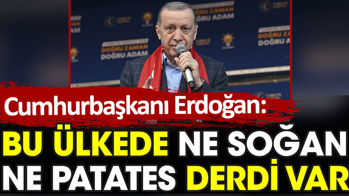 Erdoğan: Bu ülkede ne soğan ne patates derdi var