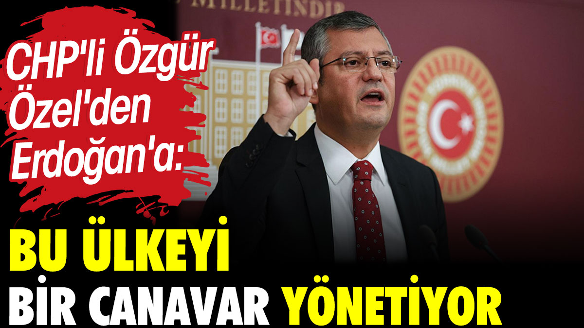 CHP'li Özgür Özel'den Erdoğan'a: Bu ülkeyi bir canavar yönetiyor