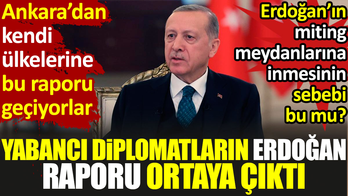 Yabancı diplomatların Erdoğan raporu ortaya çıktı. Ankara’dan kendi ülkelerine bu raporu geçiyorlar