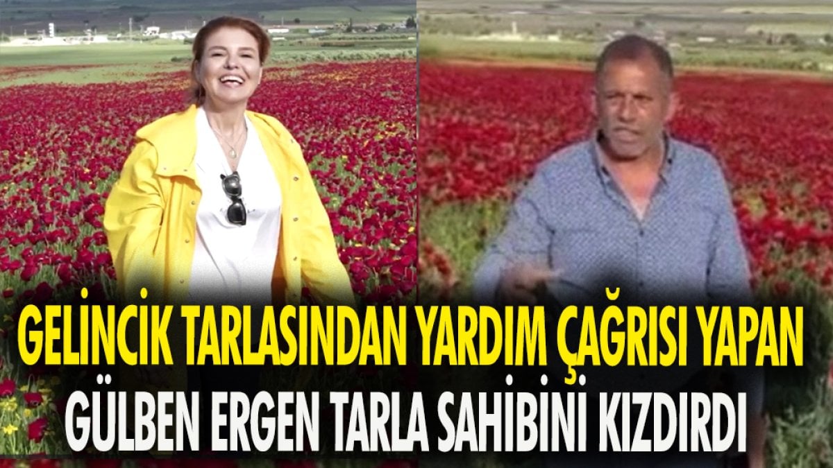 Gelincik tarlasından yardım çağrısı yapan Gülben Ergen tarla sahibini kızdırdı