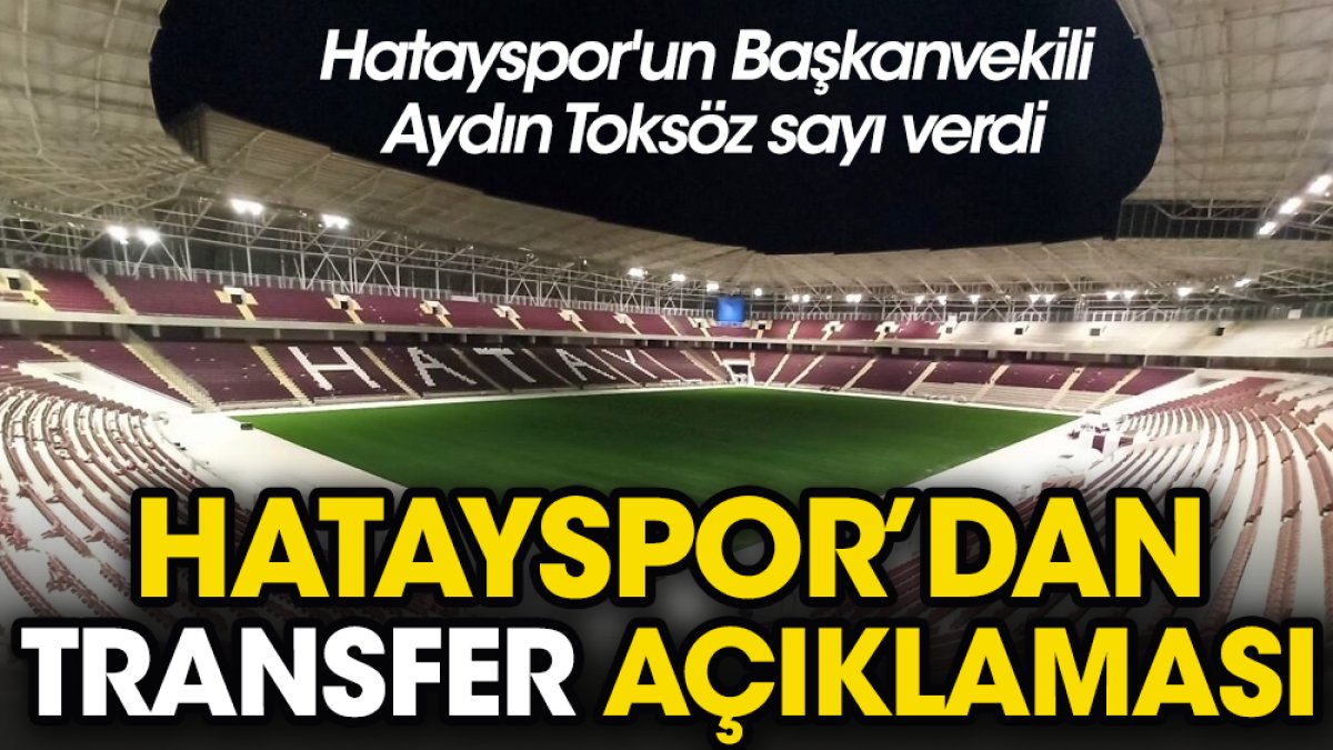 Hatayspor'un gelecek sezon kaç transfer yapacağı belli oldu