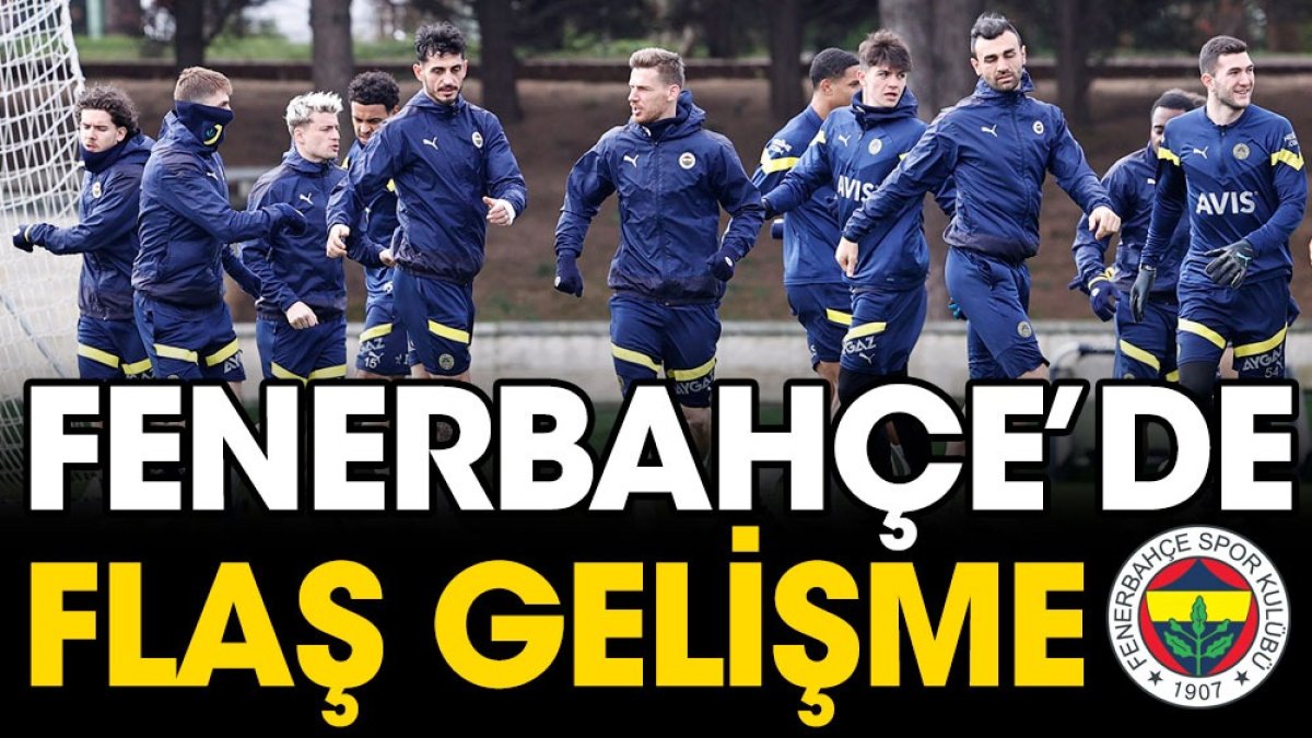 Fenerbahçe'de Sivasspor maçı öncesi flaş gelişme