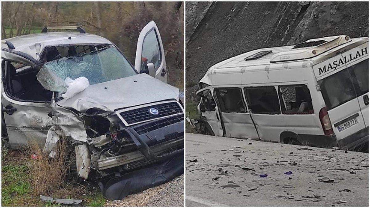 Ankara'da feci kaza! İşçi servisi ile hafif ticari araç çarpıştı: 2 ölü, 17 yaralı