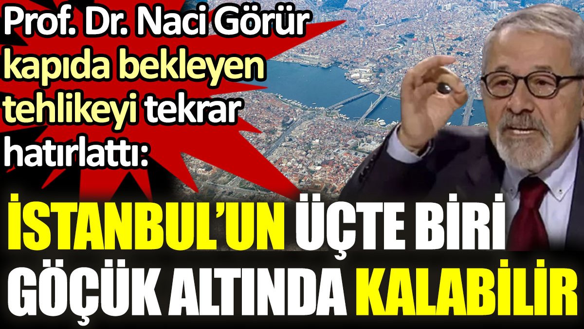 Prof. Dr. Naci Görür: Önlem alınmazsa İstanbul'un üçte biri göçük altında kalabilir