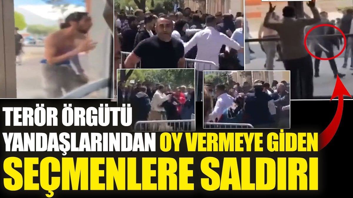 Terör örgütü yandaşları oy vermeye giden seçmenlere saldırdı