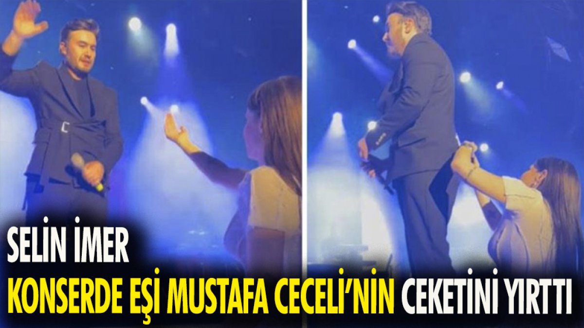 Selin İmer konserde eşi Mustafa Ceceli'nin ceketini yırttı