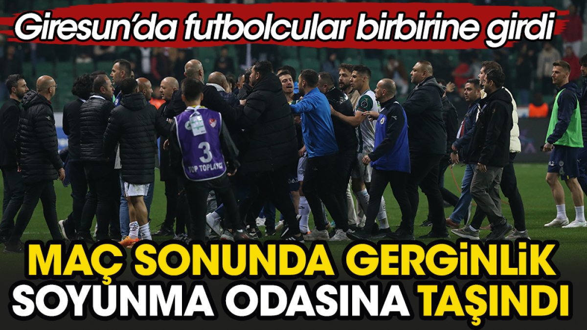 Giresun'da soyunma odasında futbolcular birbirine girdi