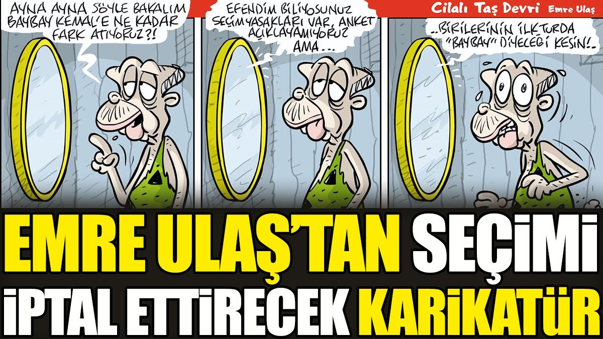 Emre Ulaş'tan seçimi iptal ettirecek karikatür
