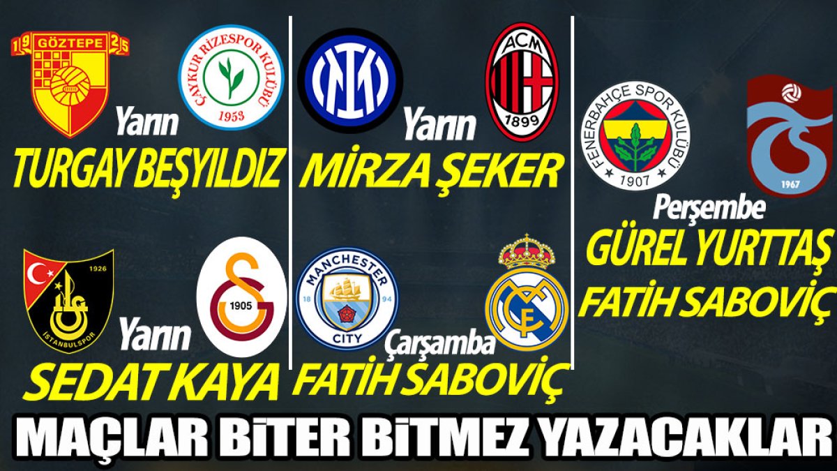 Şampiyonlar Ligi, Süper Lig ve 1. Lig heyecanı Yeniçağ'da! Maçlar biter bitmez yazacaklar