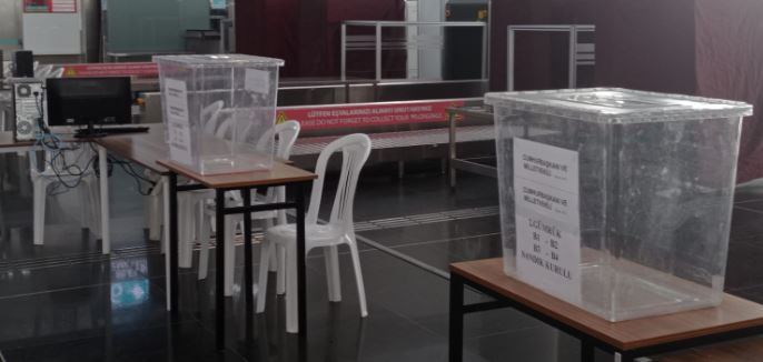 İstanbul Havalimanı'nda seçim sandıkları yeniden kuruldu
