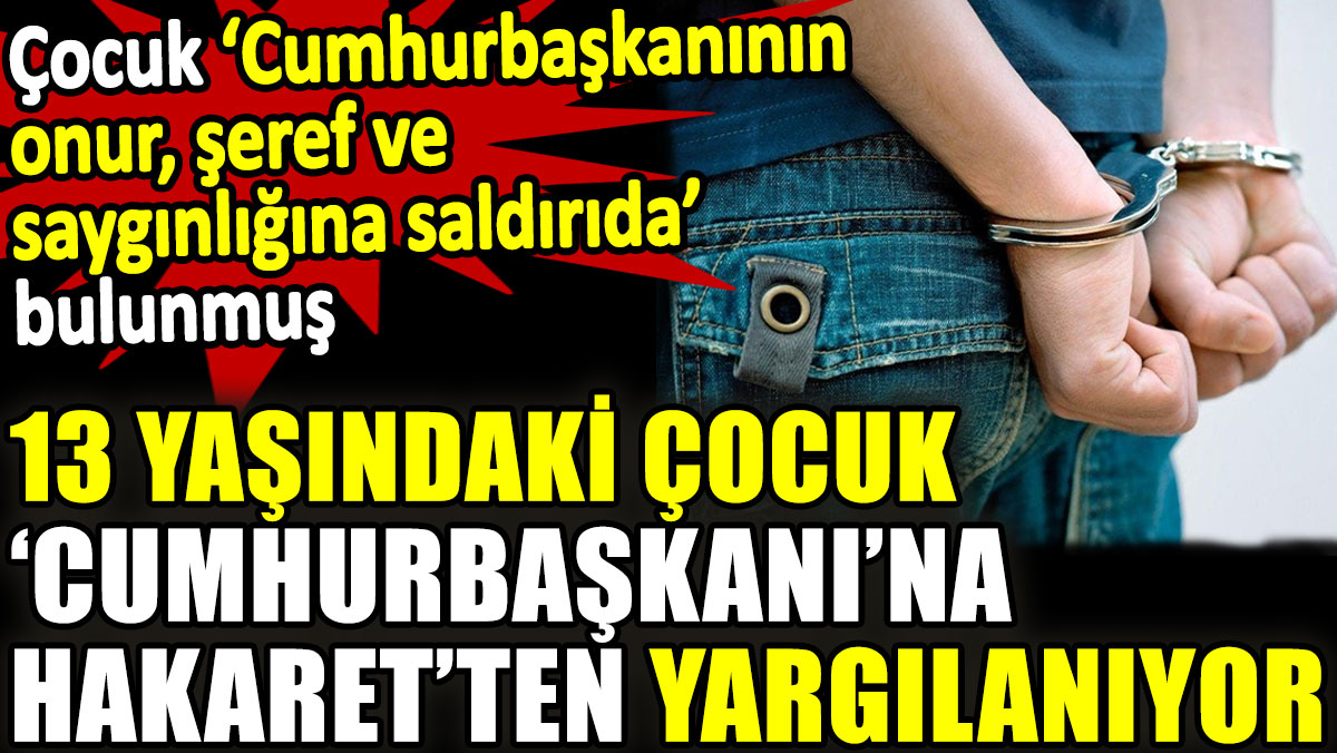 13 yaşındaki çocuk ‘Cumhurbaşkanı’na hakaret’ten yargılanıyor