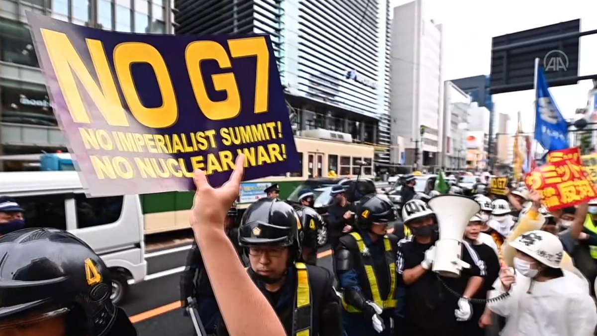 G7 Zirvesi Japonya'da protesto edildi