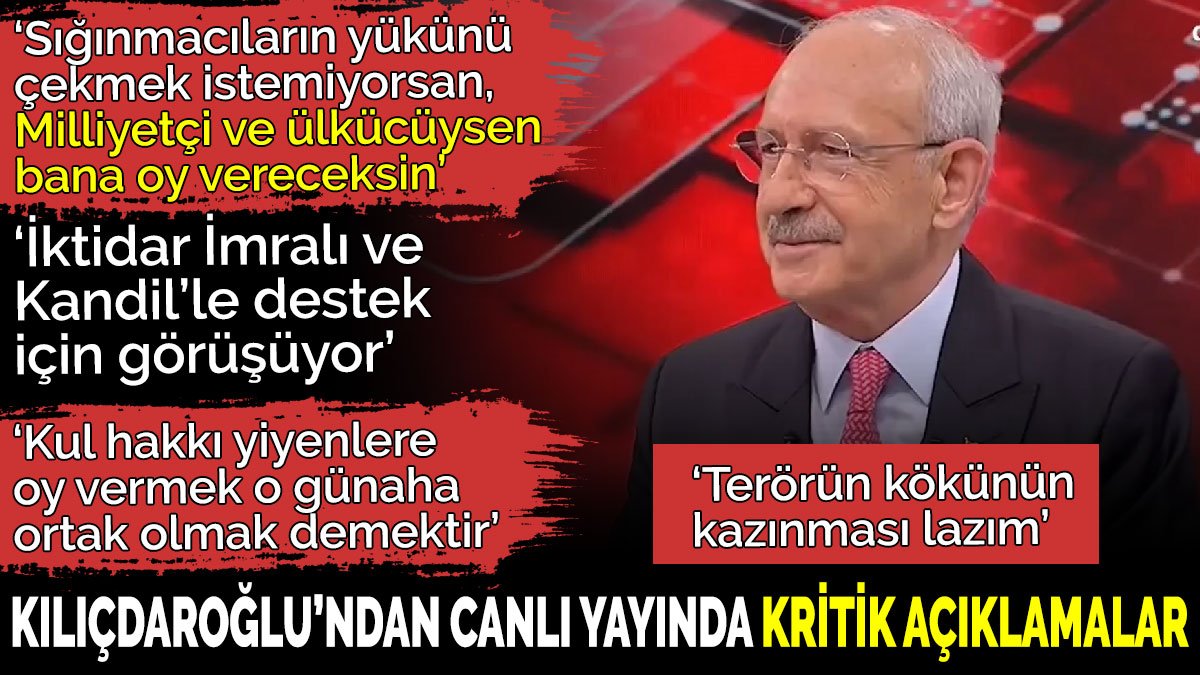 İkinci tura saatler kala Kılıçdaroğlu’ndan FOX TV canlı yayında kritik açıklamalar