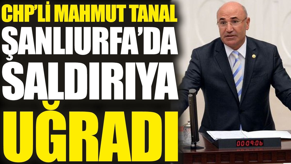 CHP'li Mahmut Tanal, Şanlıurfa'da saldırıya uğradı