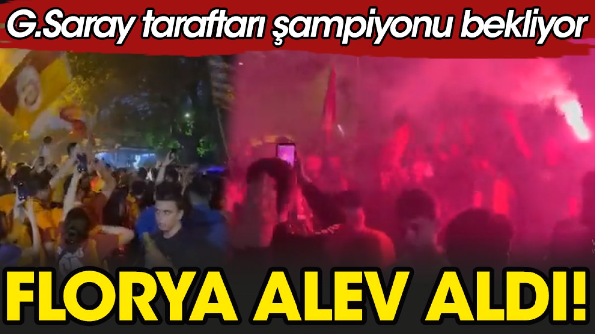 Florya yanıyor. Galatasaray taraftarı şampiyonu bekliyor