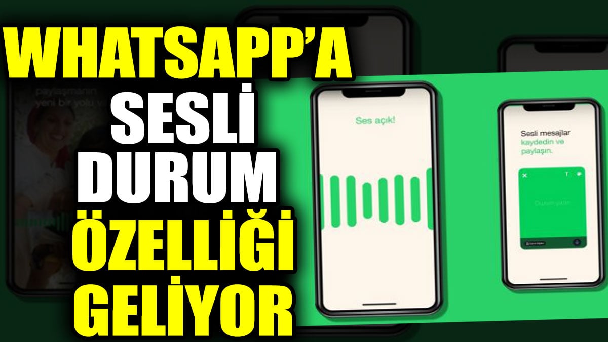 WhatsApp’a sesli durum özelliği geliyor