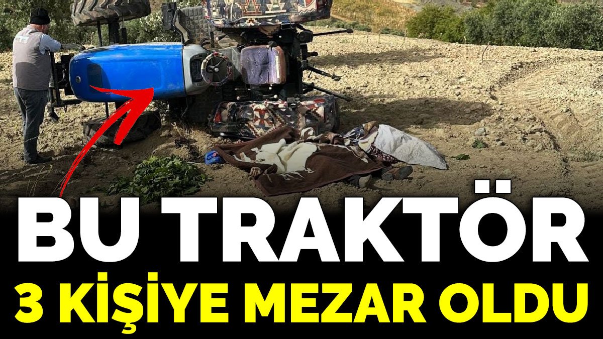 Gaziantep'te traktör devrildi. 3 ölü
