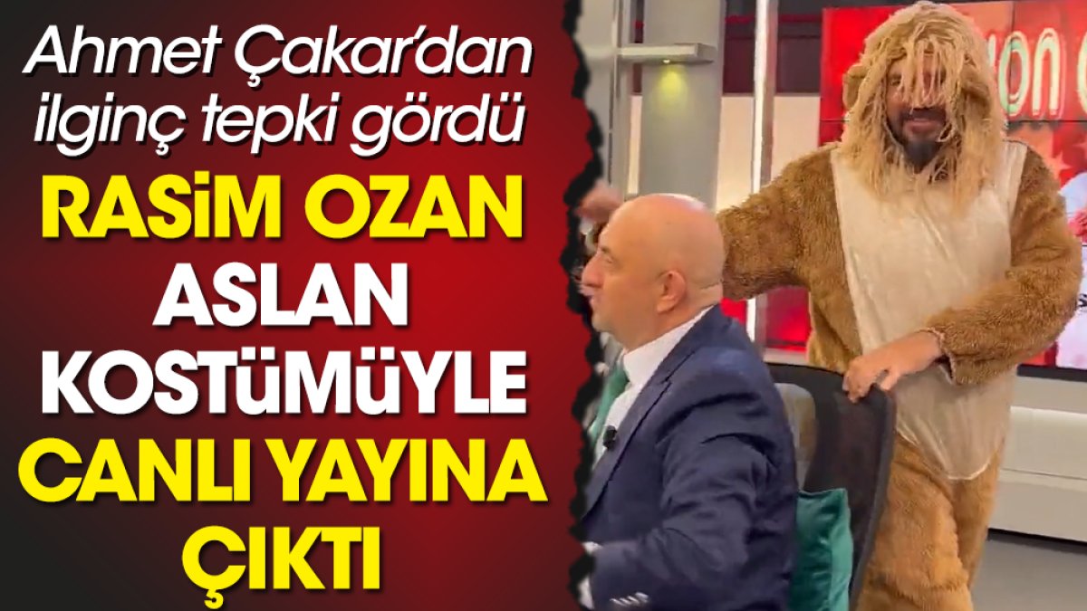Nagehan Alçı'nın "Müthiş zeki" dediği Rasim Ozan Kütahyalı aslan kostümüyle canlı yayına çıktı