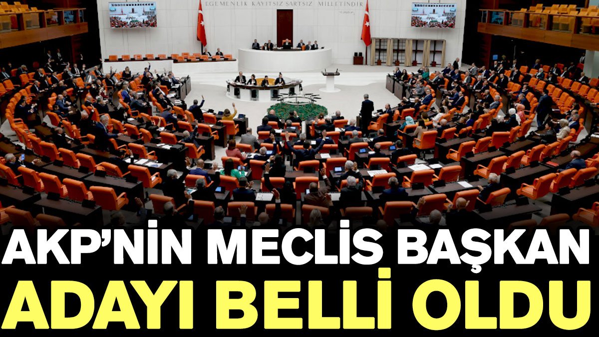 AKP'nin Meclis Başkan adayı belli oldu