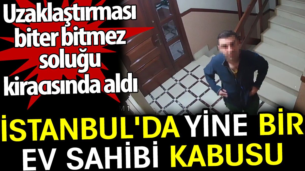 İstanbul'da yine bir ev sahibi kabusu. Uzaklaştırması biter bitmez soluğu kiracısında aldı