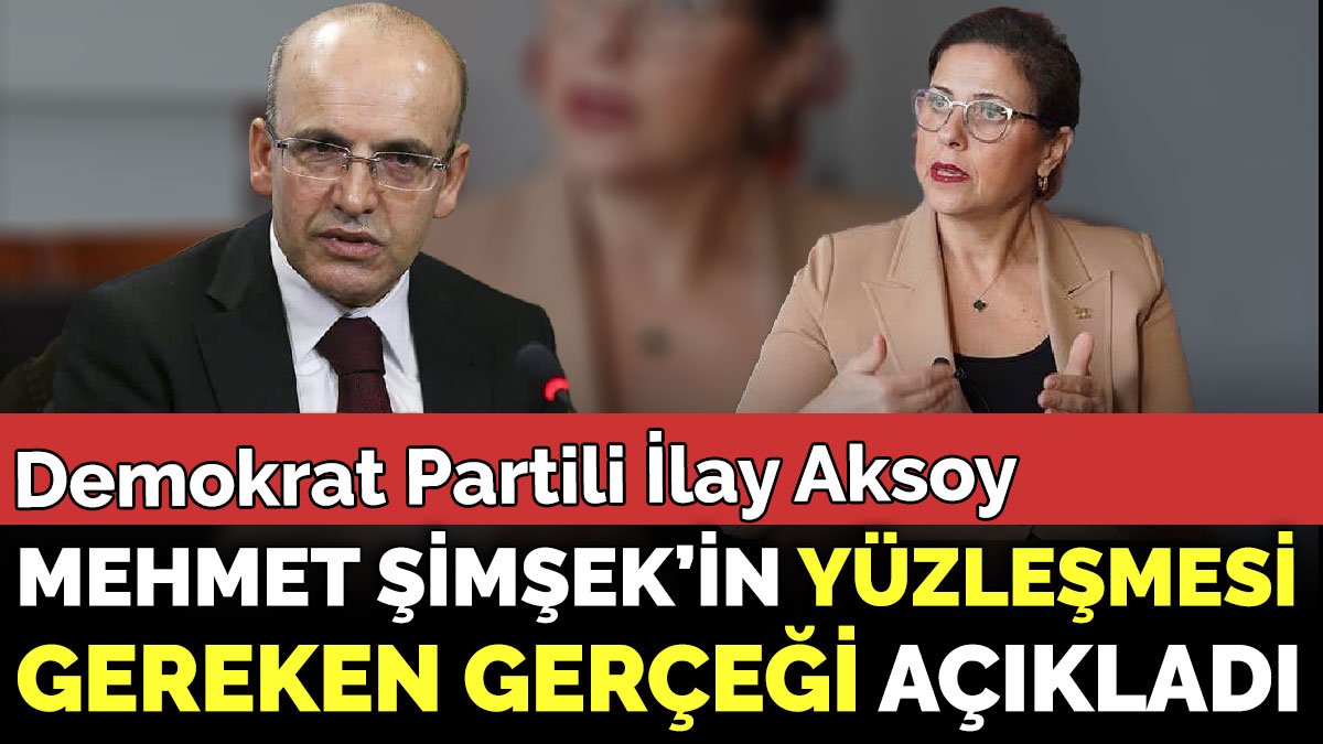Demokrat Partili İlay Aksoy Mehmet Şimşek’in yüzleşmesi gereken gerçeği açıkladı