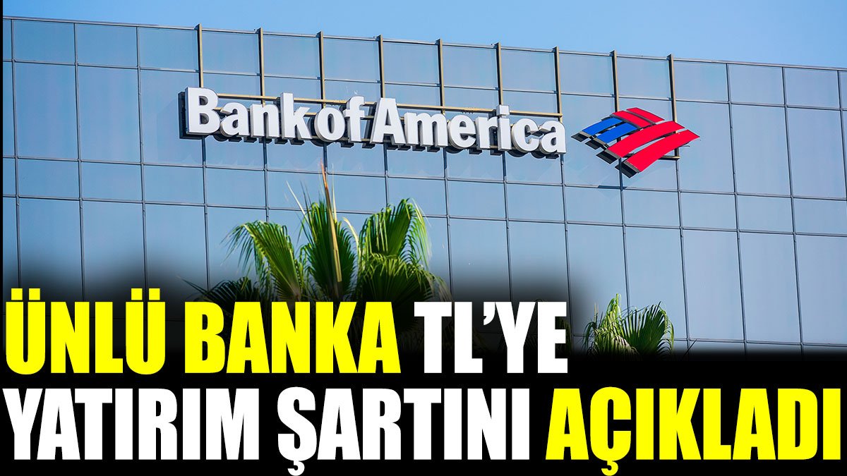 Ünlü bankadan Türk Lirası mesajı