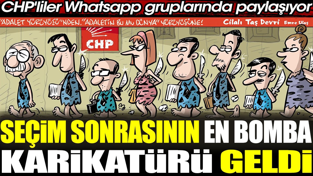 Seçim sonrasının en bomba karikatürü geldi.  CHP'liler Whatsapp gruplarında paylaşıyor