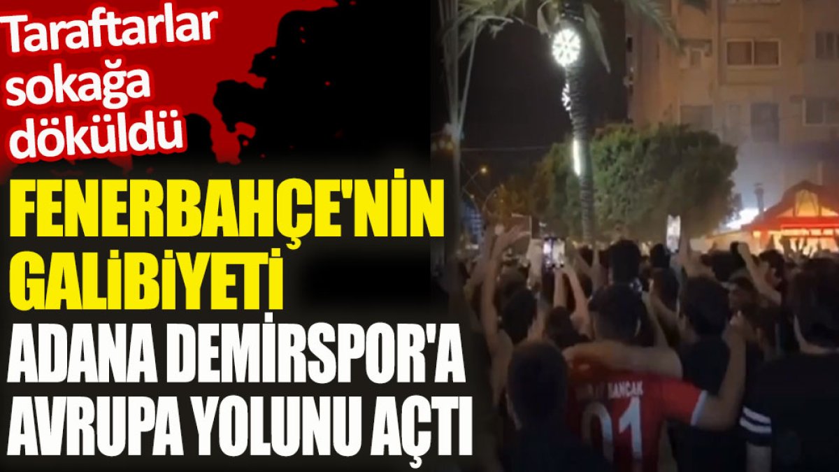 Fenerbahçe'nin galibiyeti Adana Demirspor'a Avrupa yolunu açtı