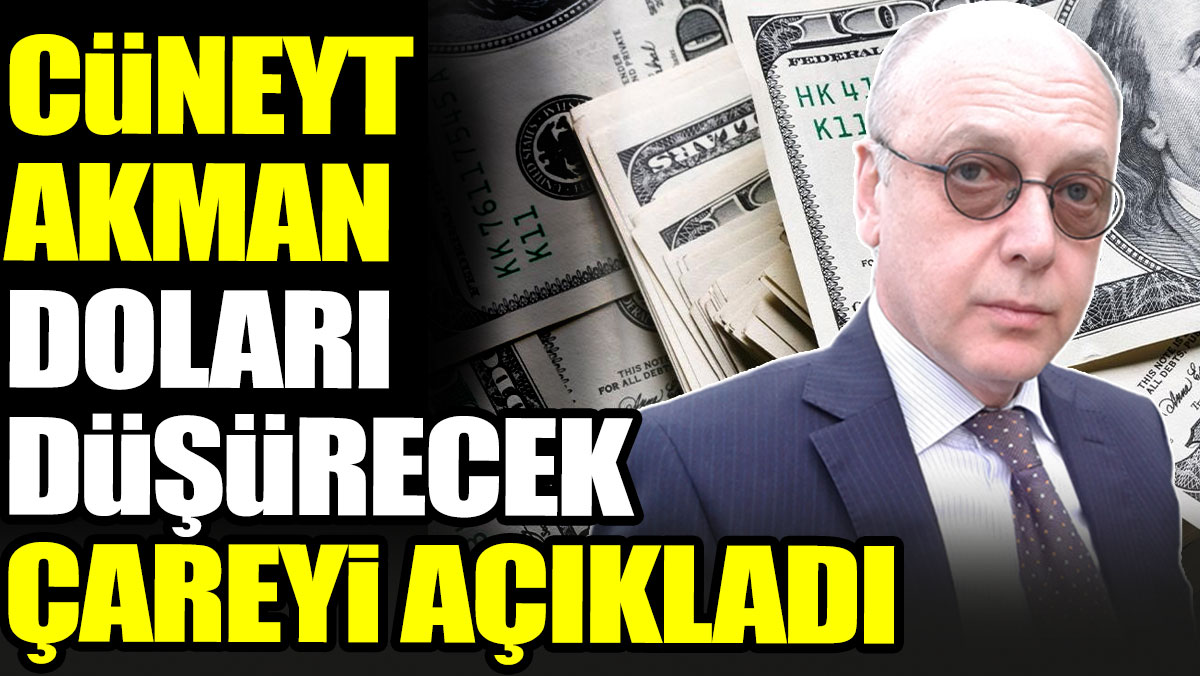 Cüneyt Akman doları düşürecek çareyi açıkladı
