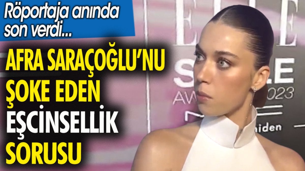 Afra Saraçoğlu'nu şoke eden eşcinsellik sorusu.  Röportaja anında son verdi