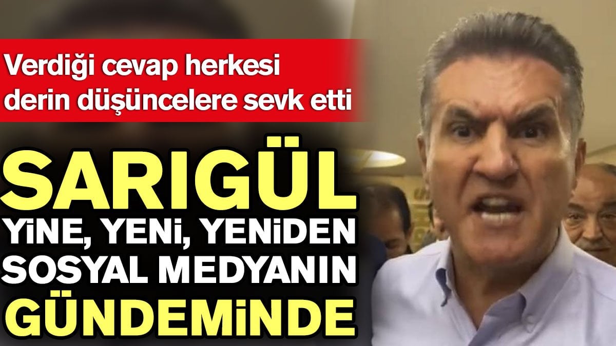 Sarıgül'ün verdiği cevap herkesi derin düşüncelere sevk etti