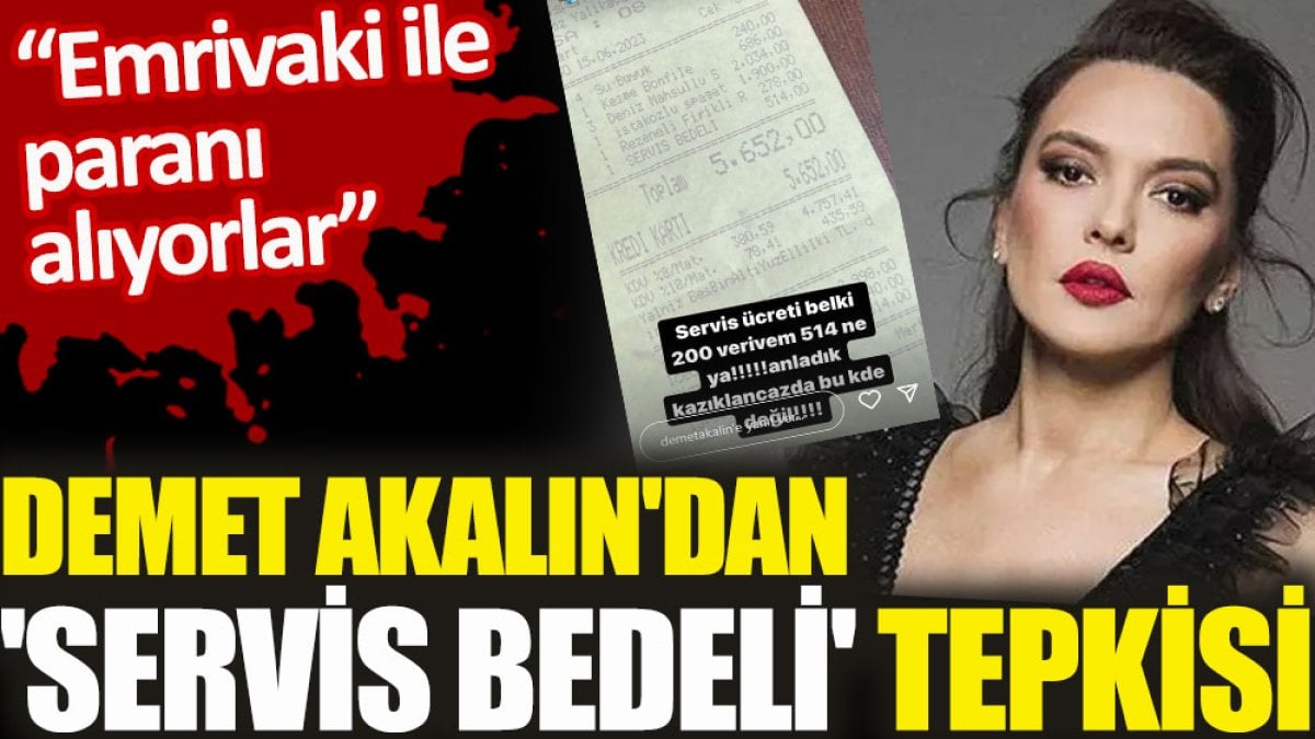 Demet Akalın'dan 'servis bedeli' tepkisi