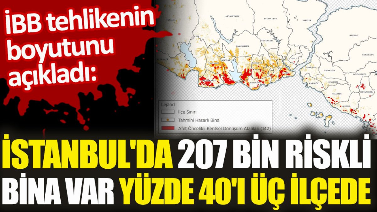 İBB tehlikenin boyutunu açıkladı. İstanbul’da 207 bin riskli bina var yüzde 40’ı üç ilçede