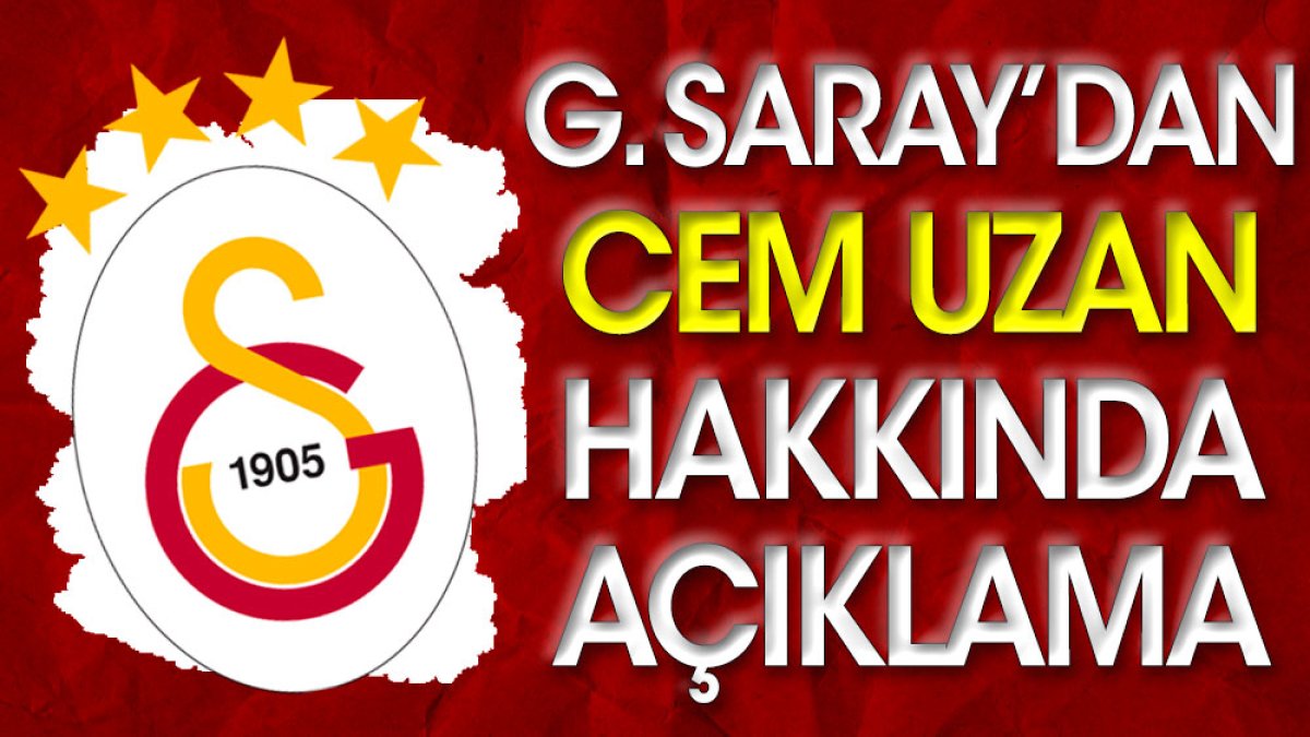 Galatasaray'dan Cem Uzan açıklaması