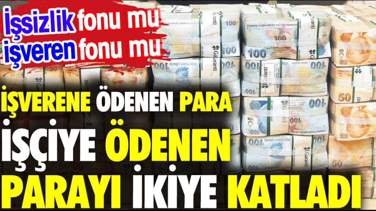 İşverene verilen para işçiye ödenen parayı ikiye katladı. İşveren Fonu mu? İşsizlik fonu mu?