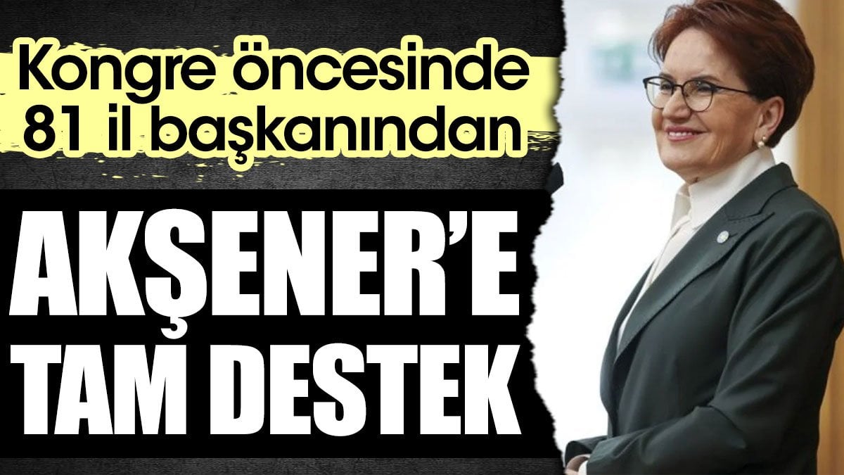 Kongre öncesinde 81 il başkanından Akşener'e tam destek