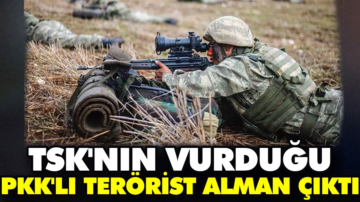 TSK'nun vurduğu PKK'lı terörist Alman çıktı