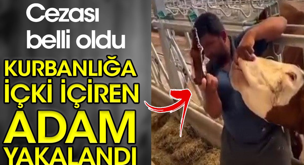 Kurbanlığı içki içiren adam yakalandı. Cezası belli oldu