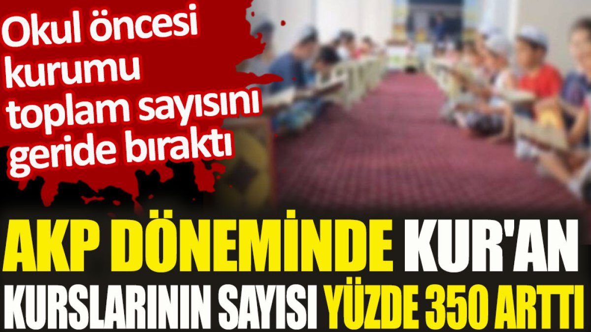AKP döneminde Kur'an kurslarının sayısı yüzde 350 arttı