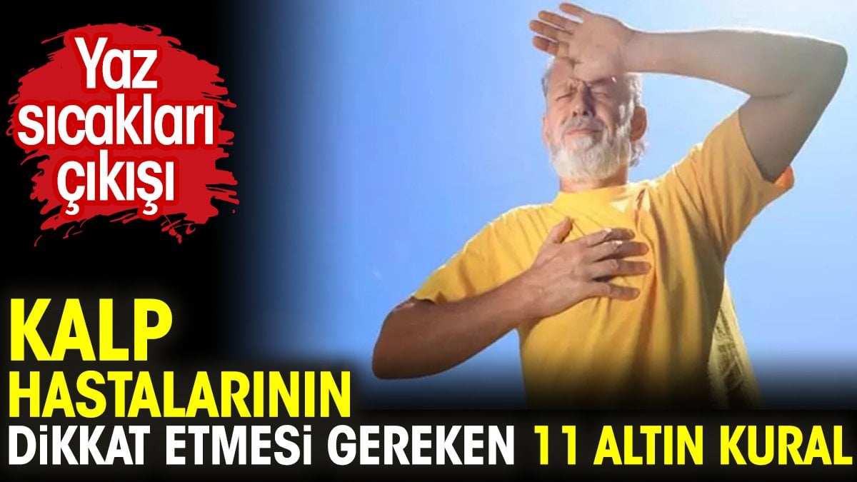 Kalp hastalarının dikkat etmesi gereken 11 kural. Yaz sıcakları çıkışı