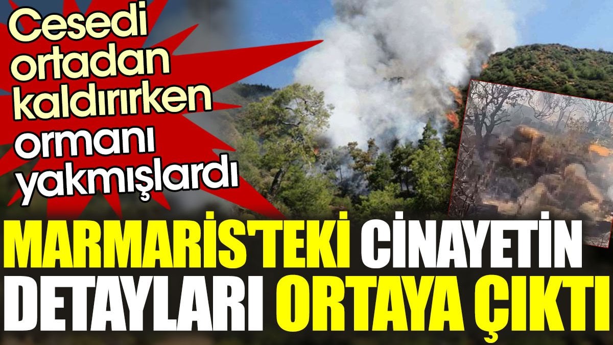 Cesedi ortadan kaldırırken ormanı yakmışlardı. Marmaris'teki cinayetin detayları ortaya çıktı