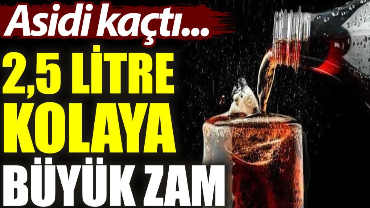 2,5 litre kolaya büyük zam. Asidi kaçtı...